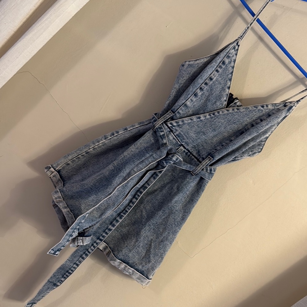 Stylish Denim Romper Trio
